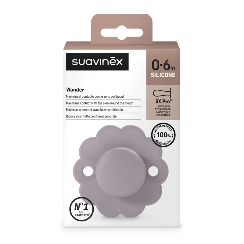 Suzeta fiziologica din silicon SX Pro Wonder, 0 - 6 luni, Lavanda, 1 bucata, Suavinex — preț și oferte