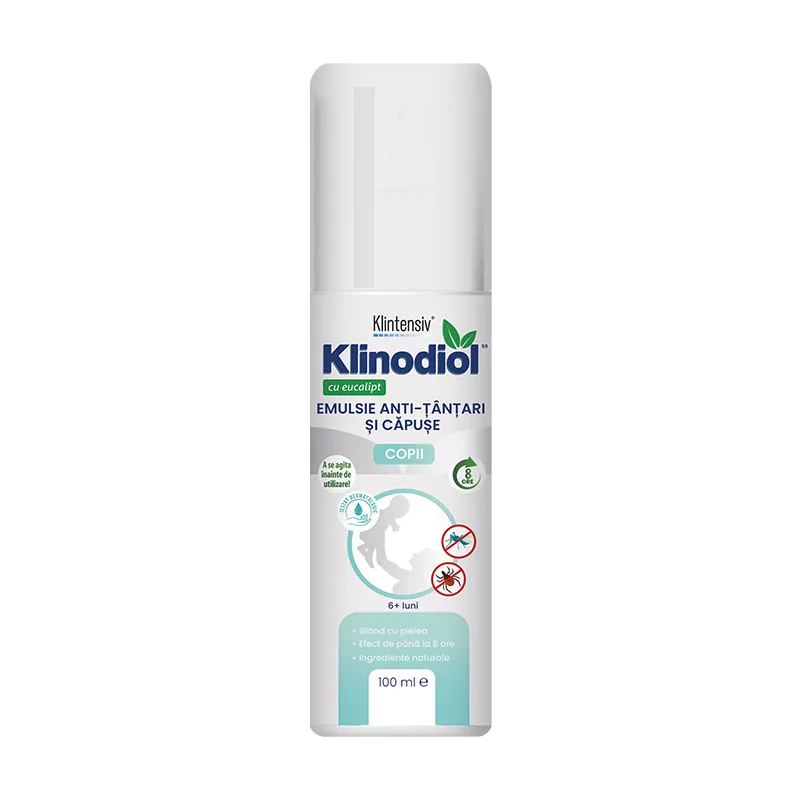 Emulsie anti-tantari si capuse pentru copii 6+ luni Klinodiol, 100ml, Klintensiv — preț și oferte