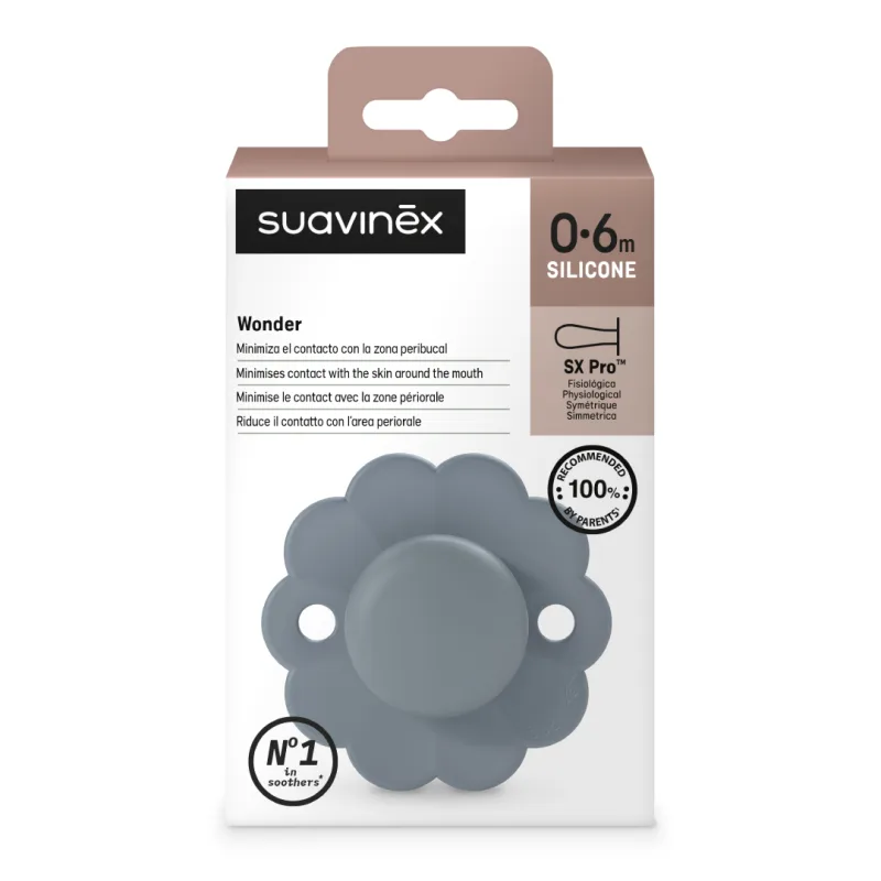 Suzeta fiziologica SX Pro Wonder, 0 - 6 luni, Albastru Marin, 1 bucata, Suavinex — preț și oferte