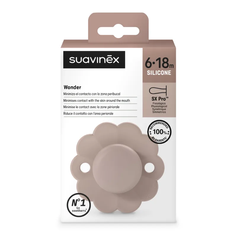 Suzeta fiziologica din silicon SX Pro Wonder, 0 - 6 luni, Roz, 1 bucata, Suavinex — preț și oferte