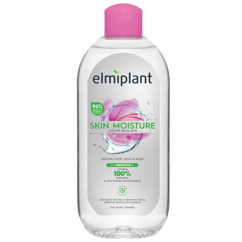 Lotiune micelara pentru ten uscat si sensibil cu probiotice si sofran, 400ml, Elimplant ELMIPLANT — preț și oferte