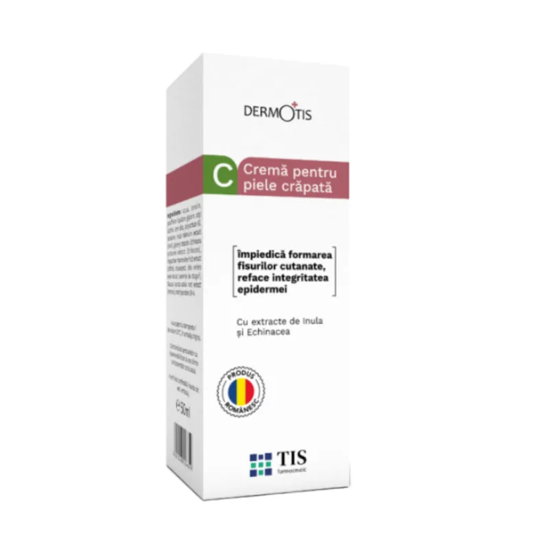 Crema pentru piele crapata DermoTis, 50 ml, Tis Farmaceutic — preț și oferte