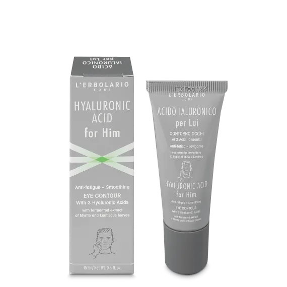 L'Erbolario Contur pentru ochi anti oboseala cu acid hialuronic pentru barbati, 15ml — preț și oferte
