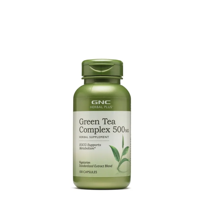 Complex de ceai verde 500mg Herbal Plus®, 100 capsule, GNC — preț și oferte