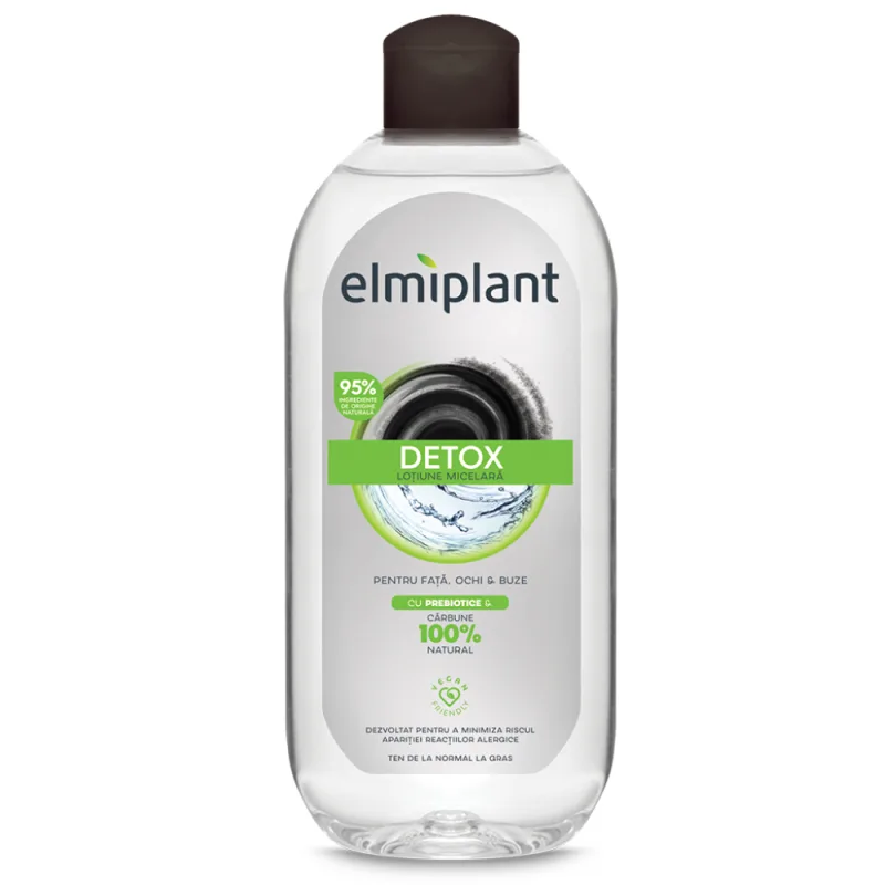 Lotiune micelara detox cu probiotice si carbune, 400ml, Elmiplant — preț și oferte