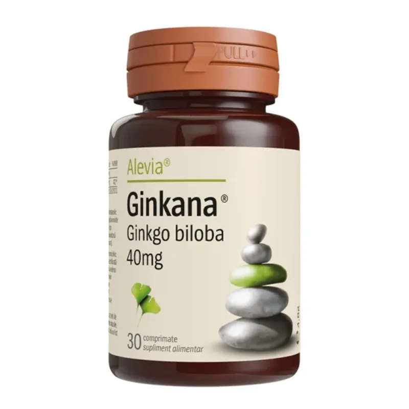 Ginkana Ginkgo Biloba 40mg, 30 comprimate, Alevia — preț și oferte