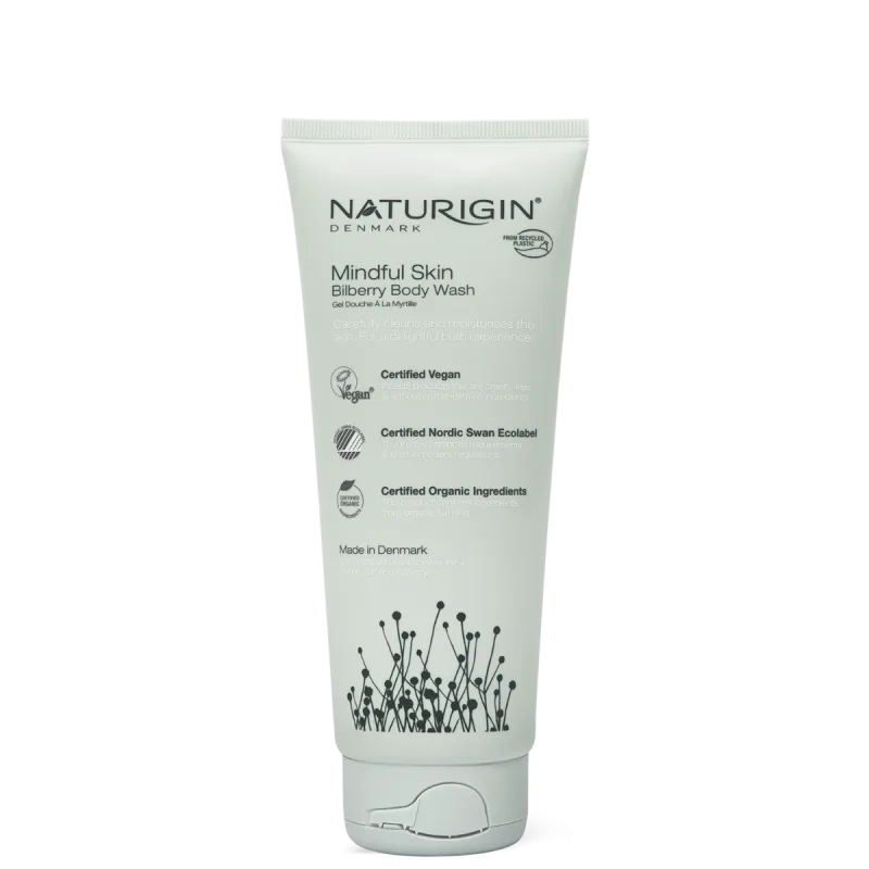 Gel de dus cu afine Bilberry Body Wash Mindful Skin, 200ml, Naturigin — preț și oferte