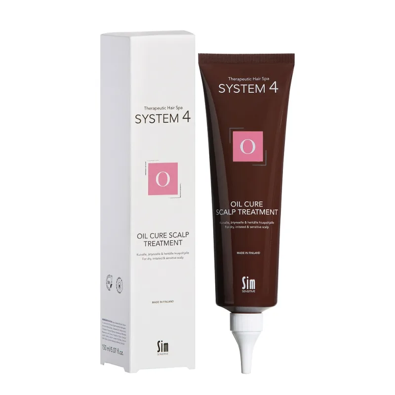 Masca exfolianta tratament pentru scalp gras si toate tipurile de par Oil Cure System 4 Therapeutical Hair Spa, 150ml, Sim Sensitive — preț și oferte