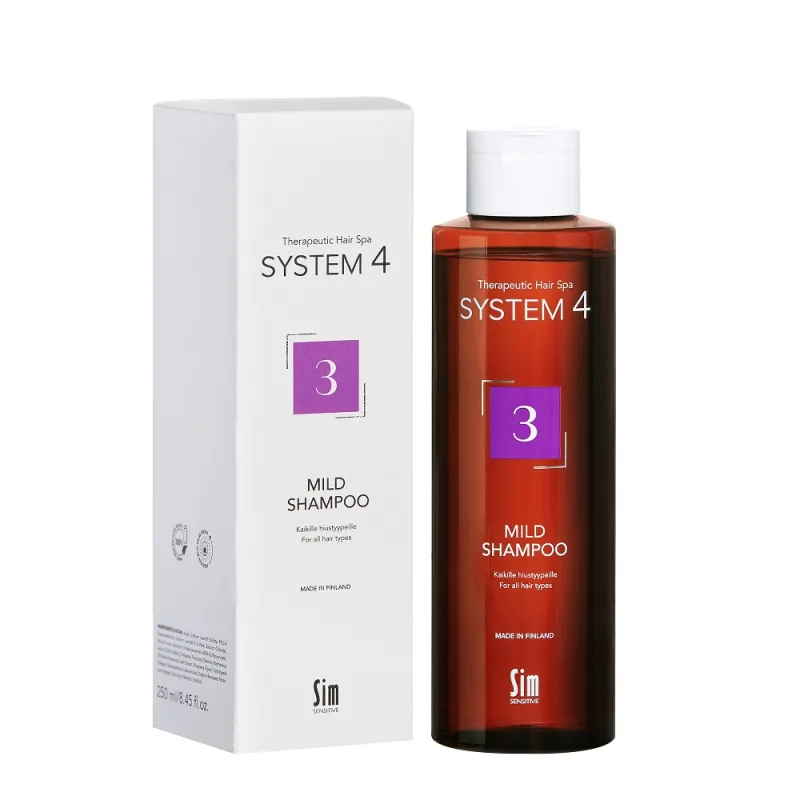Sampon Delicat 3 cu climbazol pentru toate tipurile de par System 4 Therapeutical Hair Spa, 250ml, Sim Sensitive — preț și oferte