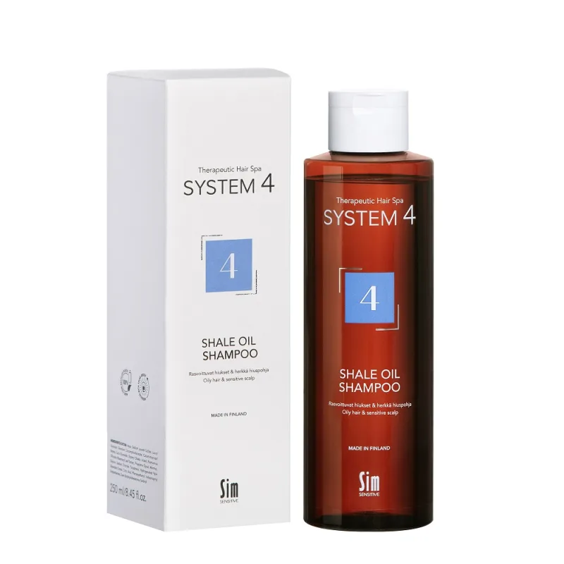 Sampon cu Kerogen 4 pentru scalp gras seboreic, sensibil si iritat System 4 Therapeutical Hair Spa, 250ml, Sim Sensitive — preț și oferte