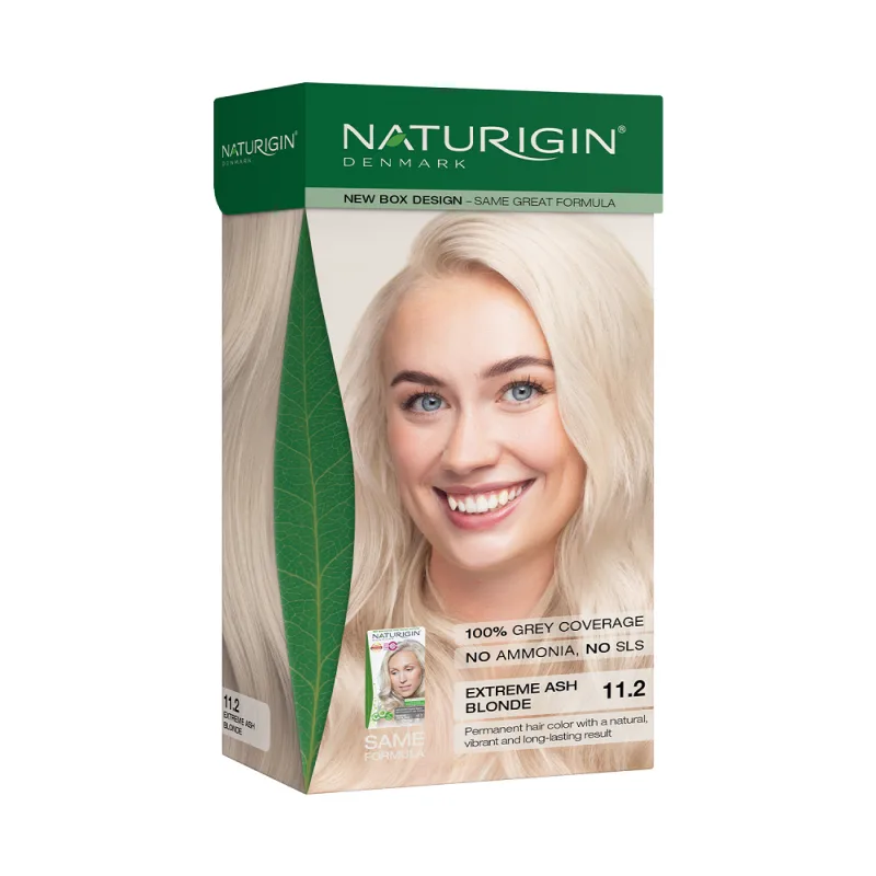 Vopsea de par Extreme Ash Blonde 11.2, 115ml, Naturigin — preț și oferte