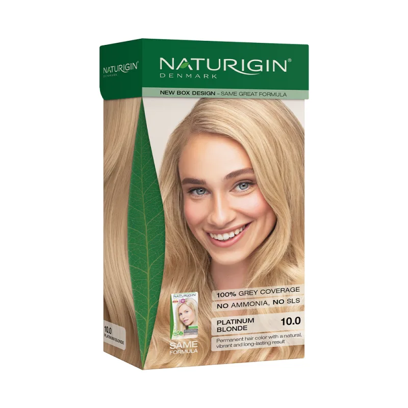 Vopsea de par Platinum Blonde 10.0, 115ml, Naturigin — preț și oferte