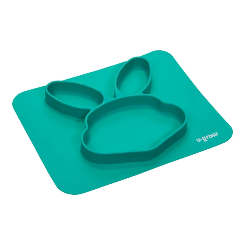 Farfurie din silicon Iepuras UG-FS11IP, 1 bucata, U-Grow — preț și oferte