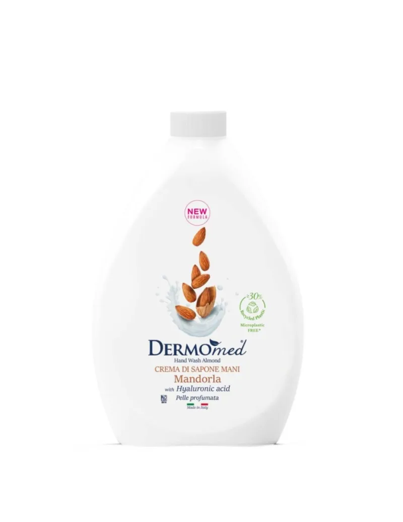 Rezerva sapun lichid crema cu pompita migdale si unt de shea, 1000ml, Dermomed — preț și oferte