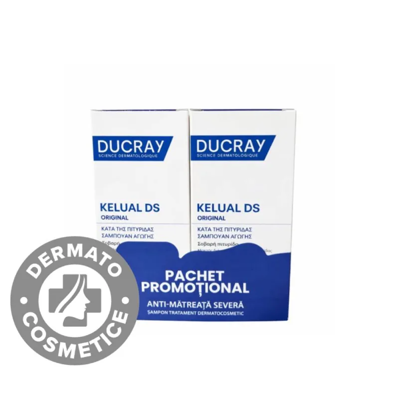 Pachet Sampon tratament anti-matreata severa Kelual DS, 100ml + 100ml, Ducray — preț și oferte