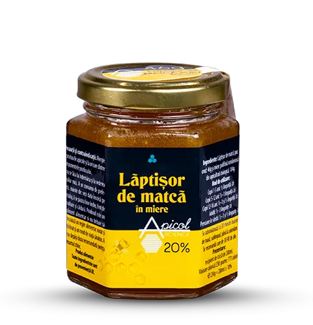 Laptisor de matca in miere 20%, 200ml, Apicol Science — preț și oferte
