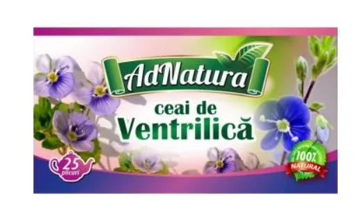 Ceai de ventrilica, 25 plicuri, AdNatura — preț și oferte