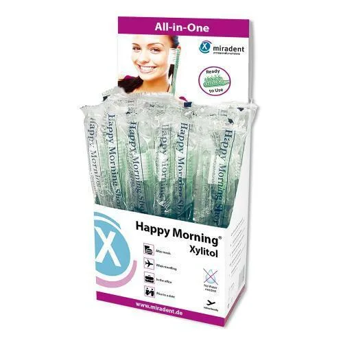 Periute de dinti de unica folosinta cu xilitol Happy Morning, 50 bucati, Miradent — preț și oferte