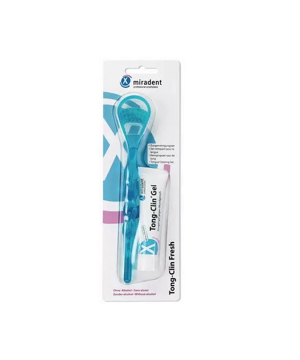 Periuta de curatat limba + Gel 15ml, 1 perie + 1tub, Miradent — preț și oferte