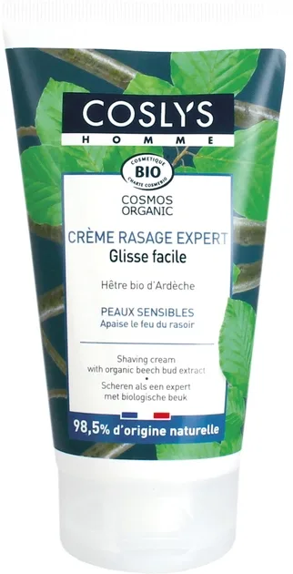 Crema bio pentru barbierit cu muguri de fag pentru piele sensibila, 125ml, Coslys — preț și oferte