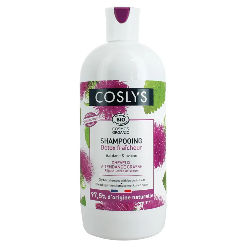 Sampon bio de ingrijire pentru par gras cu extract de jujube si brusture, 500ml, Coslys — preț și oferte