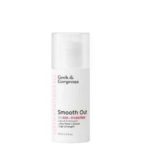Lotiune exfolianta 12% AHA + extract de cactus Smooth Out, 30ml, Geek&Gorgeous