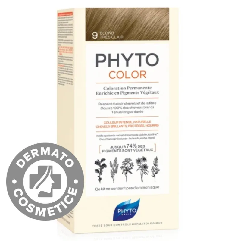 Vopsea par 9 Very Light Blond Phytocolor, 50ml, Phyto — preț și oferte