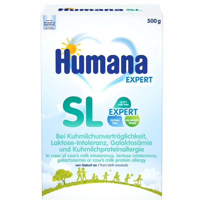 Formula de lapte speciala fara lactoza SL Expert de la nastere, 500g, Humana — preț și oferte