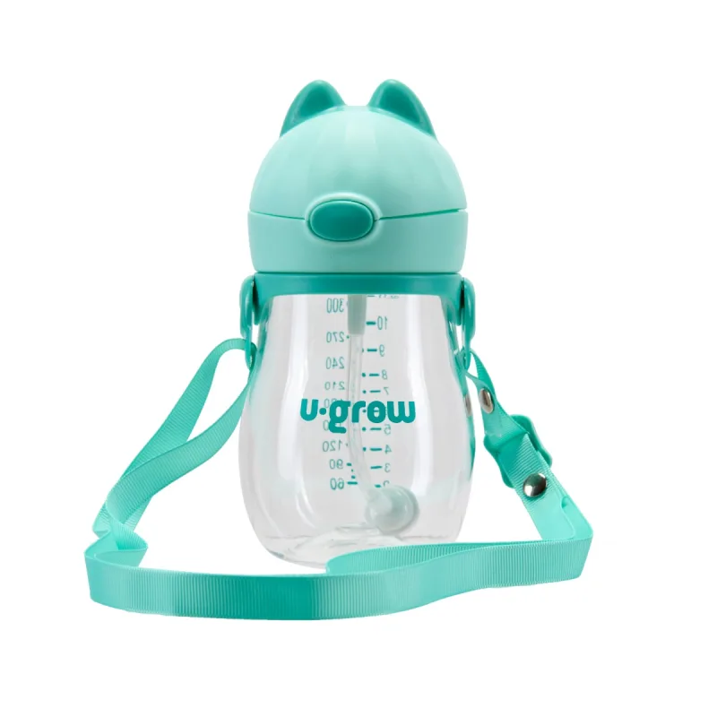Cana cu pai si curea Tritan UG05-SIP330, 330ml, U-Grow — preț și oferte