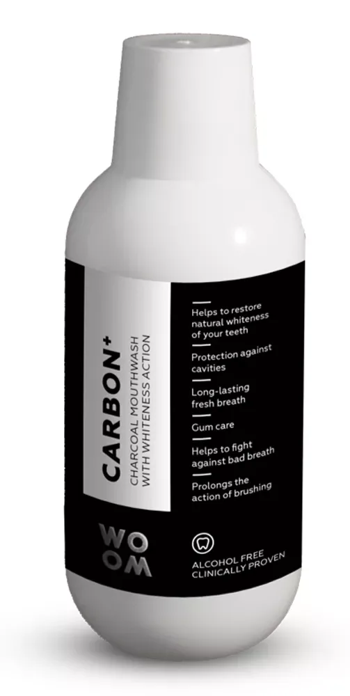 Apa de gura Carbon+, 500ml, Woom — preț și oferte