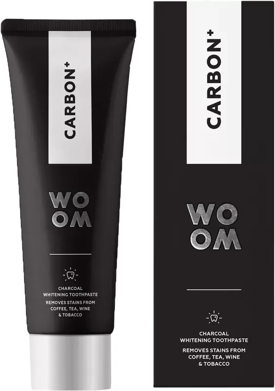 Pasta de dinti Carbon+, 75ml, Woom — preț și oferte