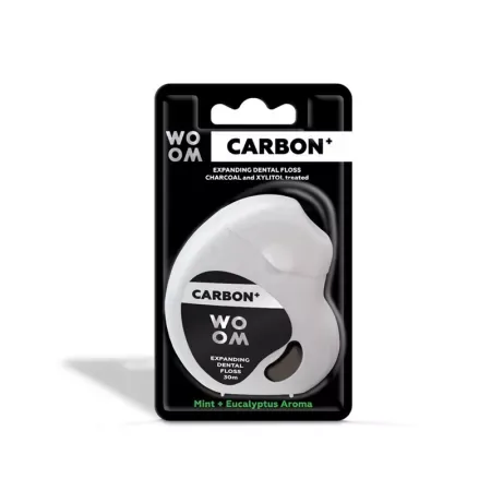 Ata dentara Carbon+ Expanding Dental Floss, 30m, Woom — preț și oferte