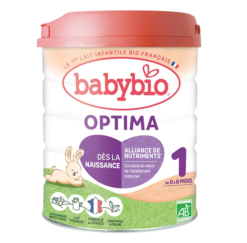 Lapte praf bio 0-6 luni Optima 1, 800g, BabyBio — preț și oferte