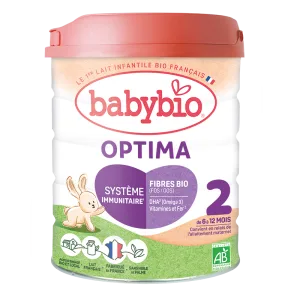 Lapte praf bio 6-12 luni Optima 2, 800g, BabyBio