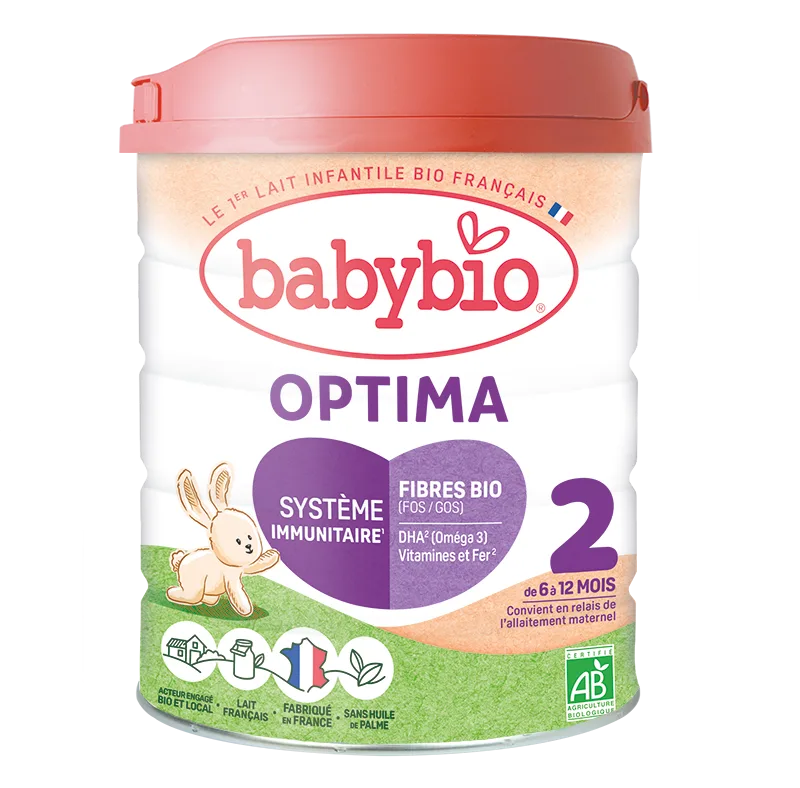 Lapte praf bio 6-12 luni Optima 2, 800g, BabyBio — preț și oferte