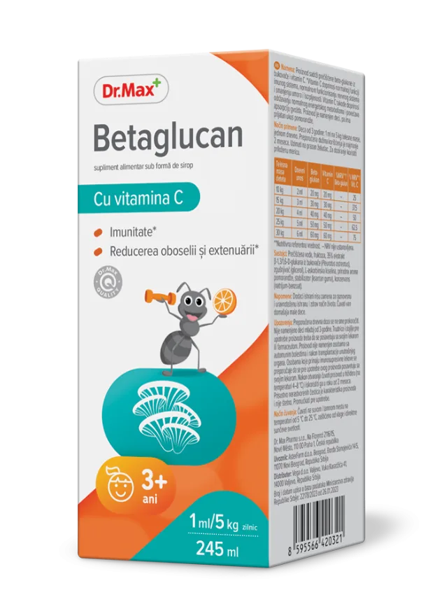 Dr. Max Betaglucan Sirop, 245ml — preț și oferte