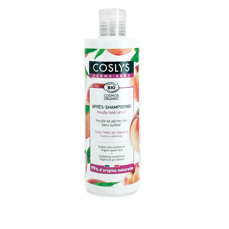 Balsam de par bio cu frunze de piersic pentru ingrijirea scalpului, 240ml, Coslys — preț și oferte
