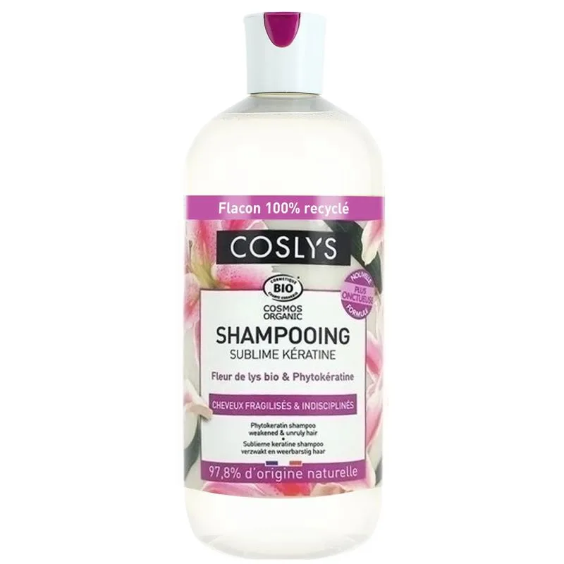 Sampon bio de reparare intarire si netezire pentru par slab si despicat cu crin si fitocheratina, 500ml, Coslys — preț și oferte