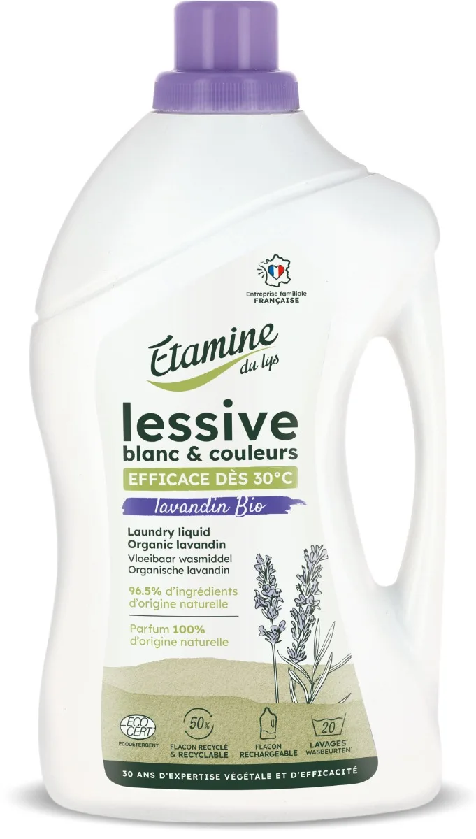 Detergent bio pentru rufe albe si colorate cu parfum de lavanda, 1000ml, Etamine — preț și oferte