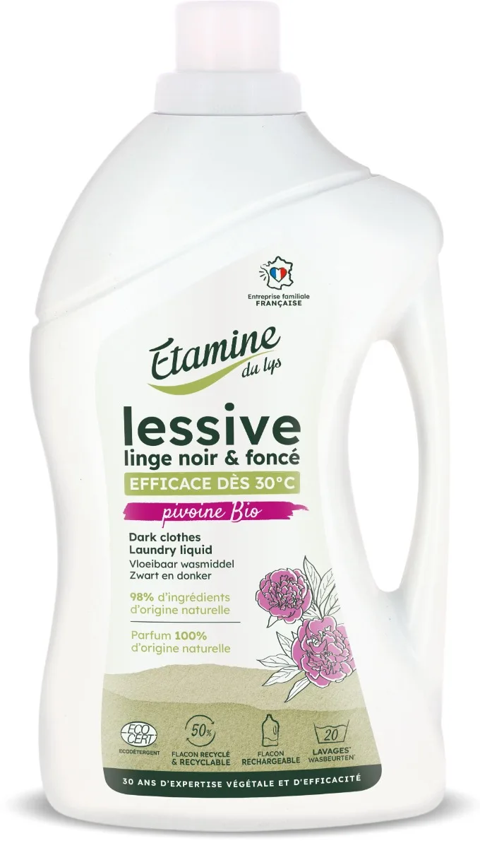 Detergent bio pentru rufe negre cu parfum de bujor, 1000ml, Etamine — preț și oferte