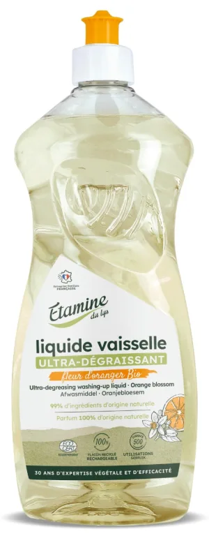 Detergent bio ultra degresant pentru vase cu parfum de flori de portocal, 1000ml, Etamine