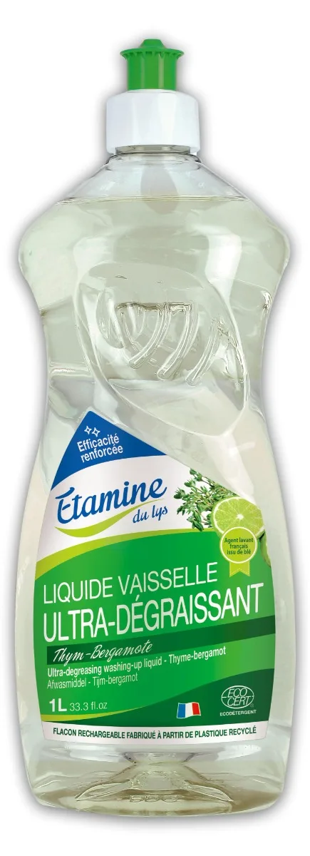 Detergent bio ultra degresant pentru vase cu parfum de cimbru si bergamota, 1000ml, Etamine — preț și oferte