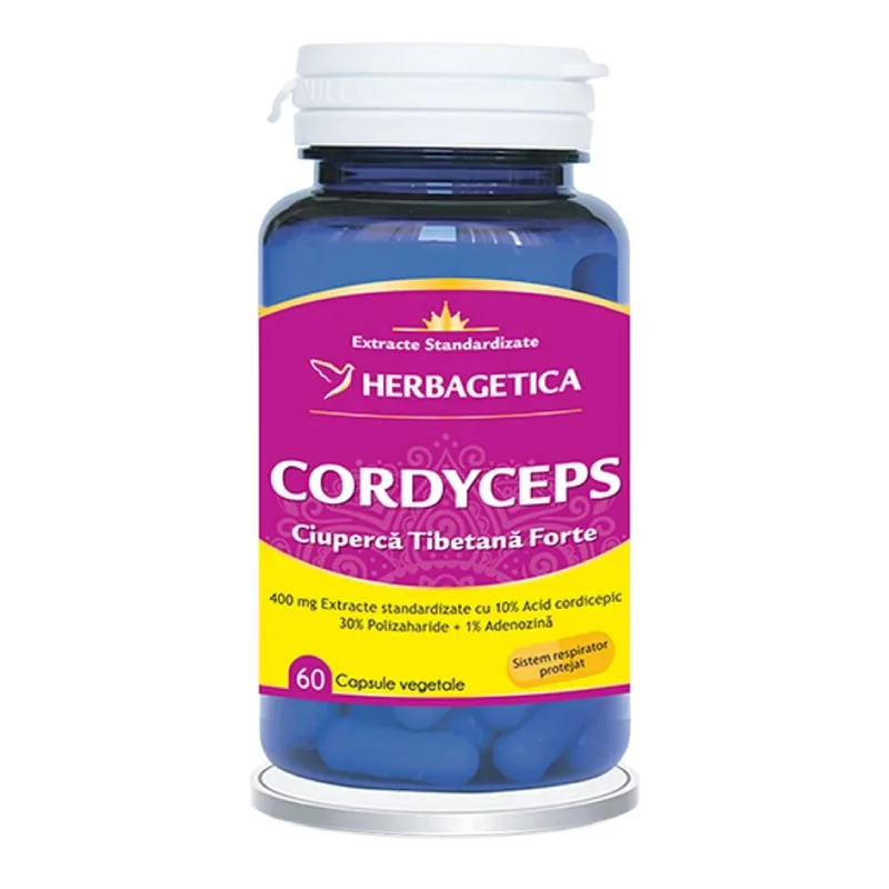 Cordyceps 10/30/1, 60 capsule, Herbagetica — preț și oferte