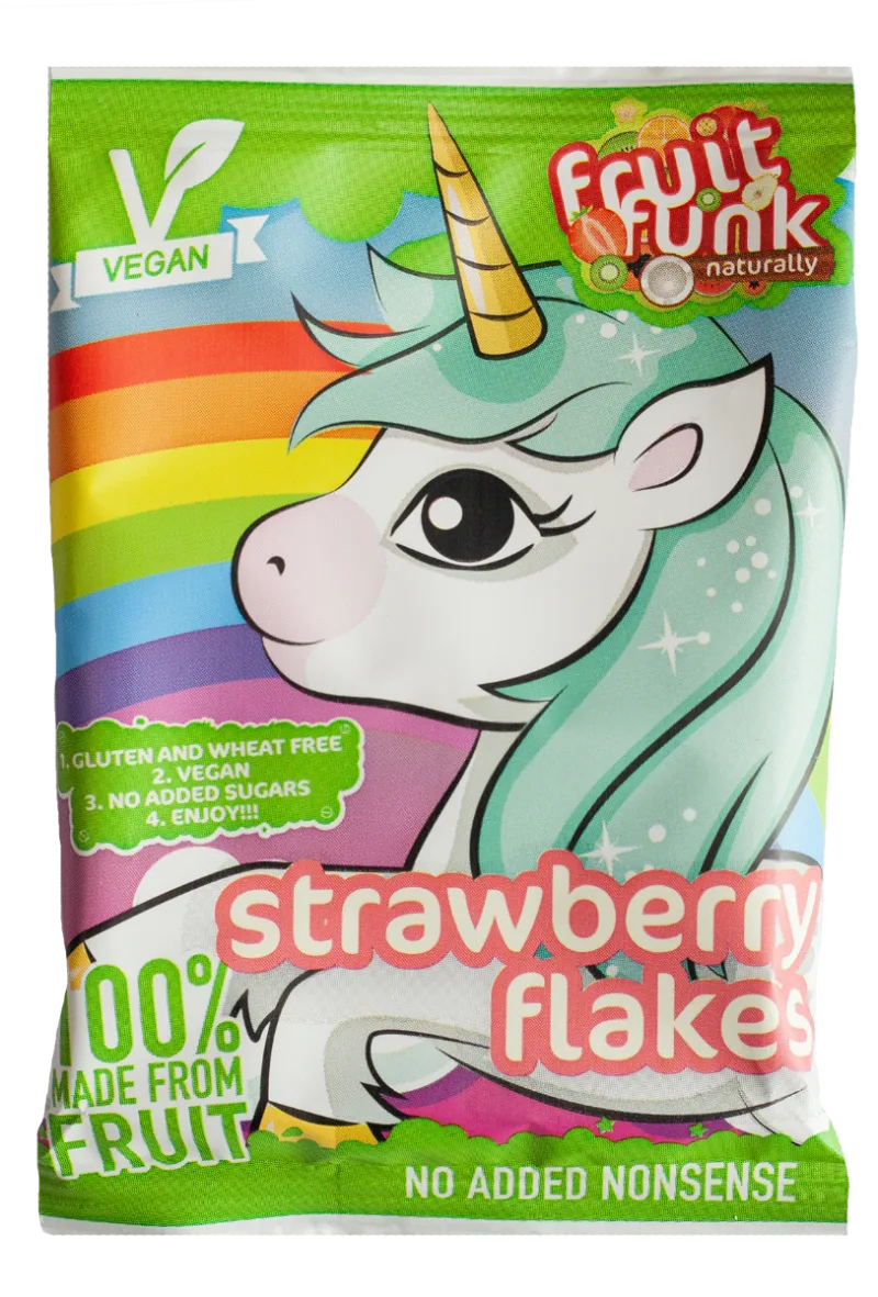 Fulgi din fructe cu capsuni Unicorn, 16g, Fruit Funk — preț și oferte