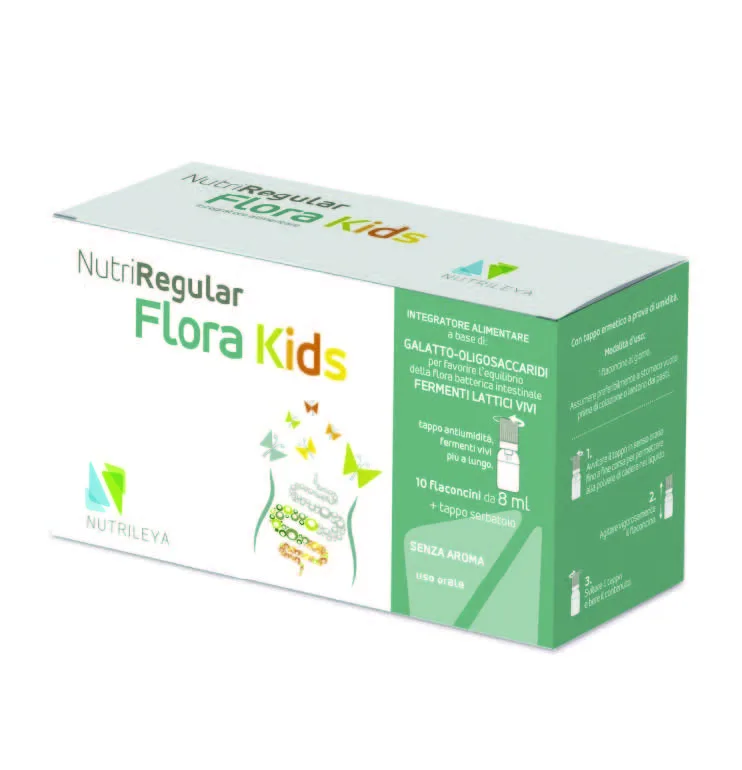 Nuriregular Flora Kids, 10 flacoane x 10ml, Nutrileya — preț și oferte