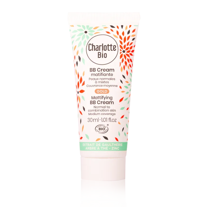 BB Cream bio matifiant pentru piele normala si mixta Gold, 30ml, Charlotte Bio — preț și oferte
