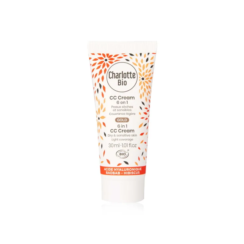 CC Cream bio 6in1 pentru piele uscata si sensibila Gold, 30ml, Charlotte Bio — preț și oferte