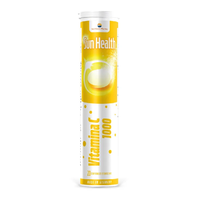 Vitamina C 1000mg Sun Health, 20 comprimate efervescente, Sun Wave Pharma — preț și oferte