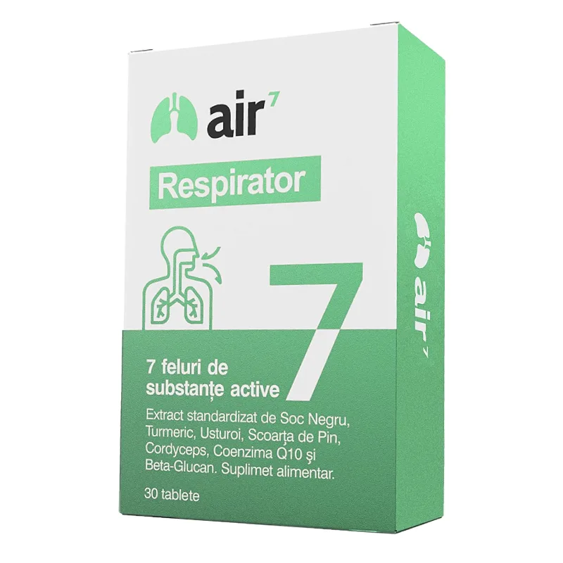 Air 7 Respirator, 30 tablete, Green Splid — preț și oferte