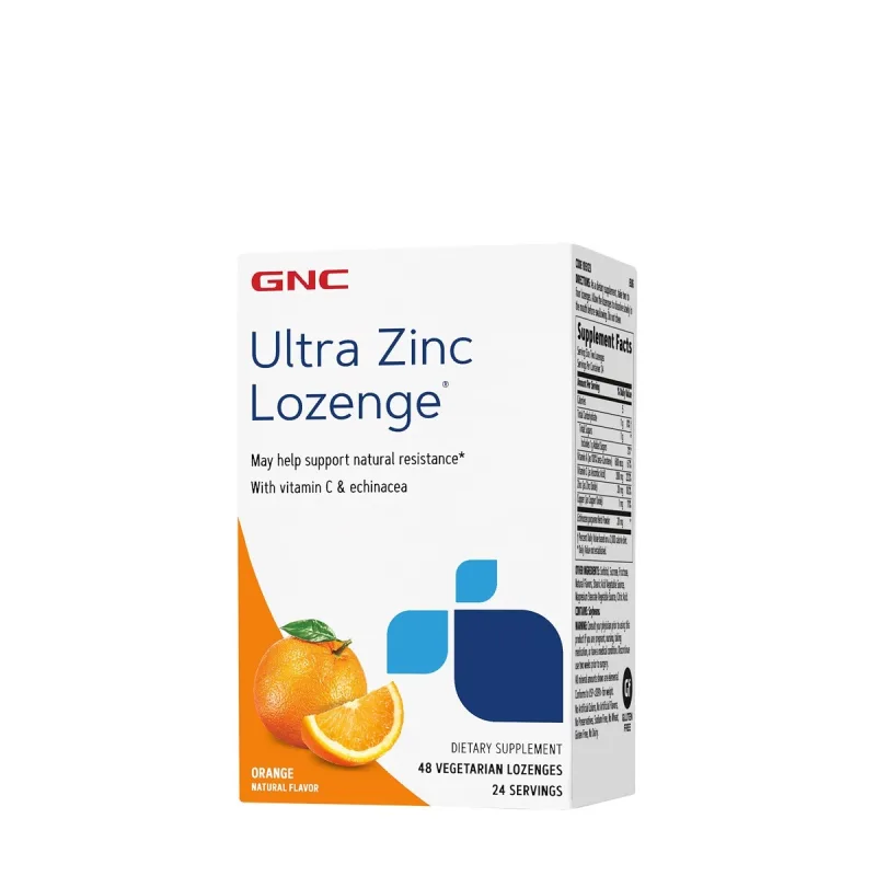 Zinc cu aroma naturala de portocale, 48 tablete, GNC — preț și oferte